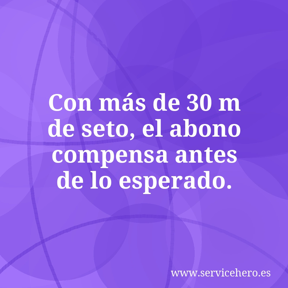 Con más de 30 m de seto, el abono compensa antes de lo esperado.