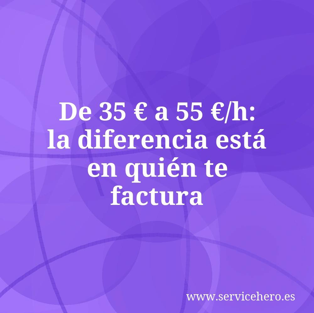 De 35 € a 55 €/h: la diferencia está en quién te factura