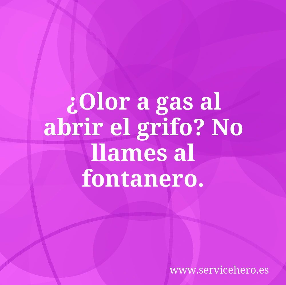 ¿Olor a gas al abrir el grifo? No llames al fontanero.