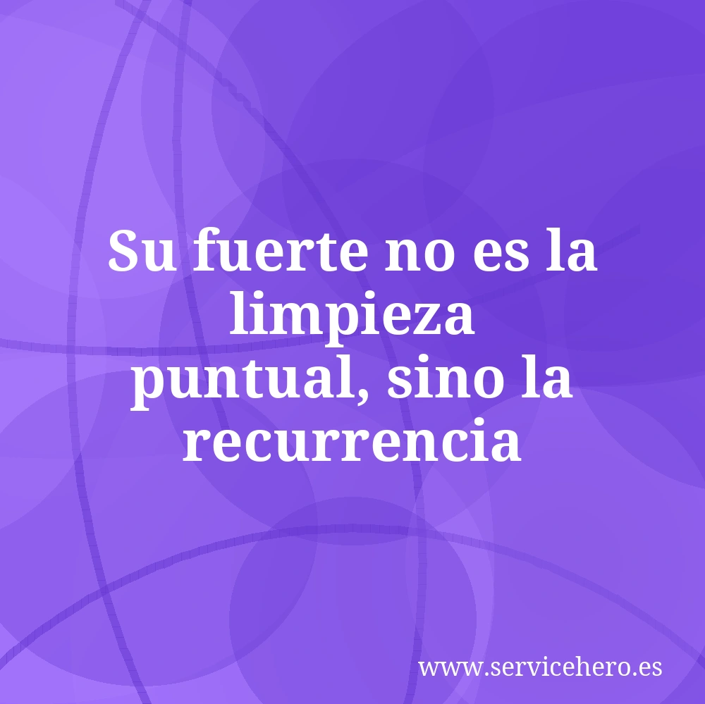 Su fuerte no es la limpieza puntual, sino la recurrencia
