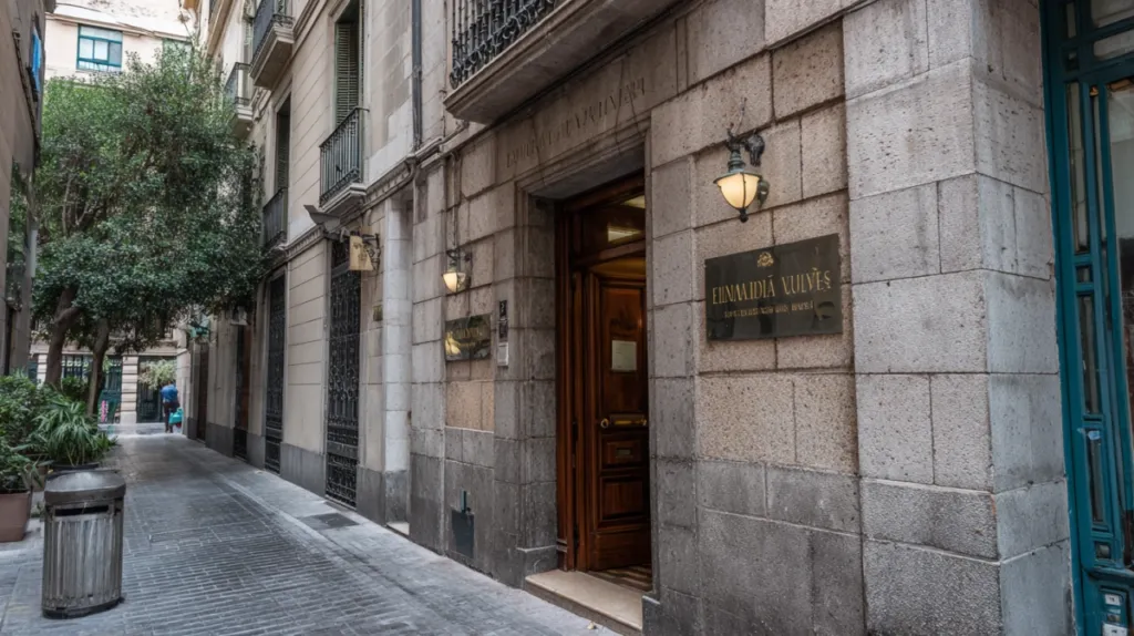 Fachada de un despacho de abogados en una calle de Madrid