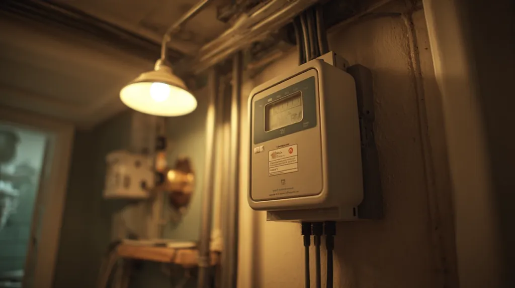 Contador eléctrico bidireccional instalado en una vivienda con autoconsumo solar